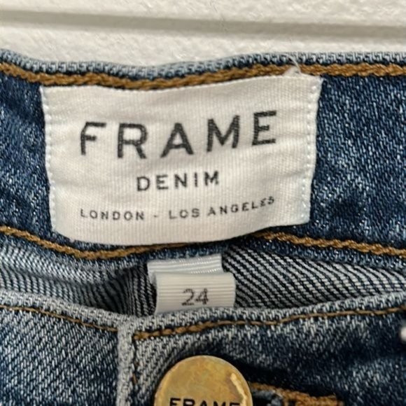Frame Le High Skinny Split Hem Beckett Jeans Size 24 - Picture 8 of 11